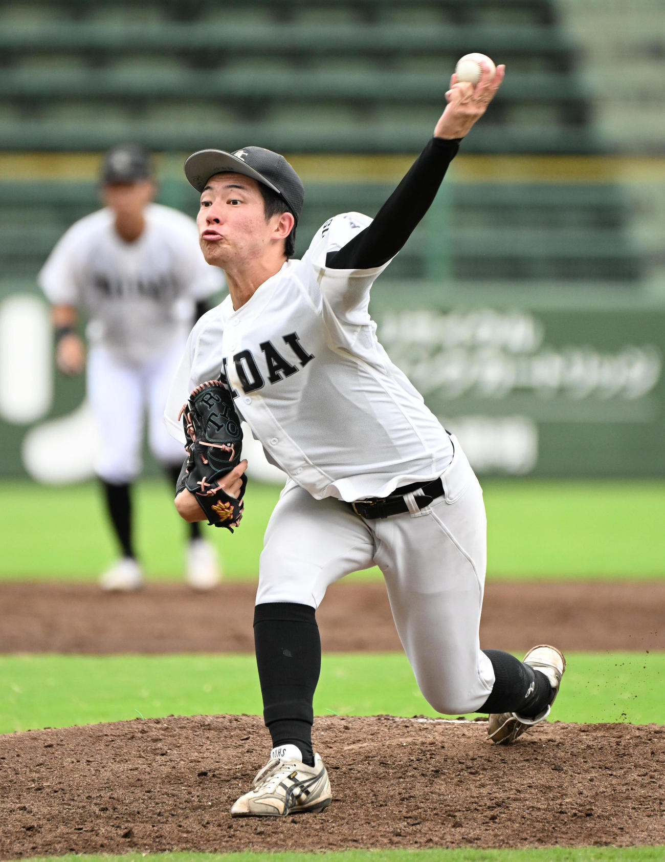 大体大対大産大　大体大先発の杉戸理斗（撮影・石井愛子）