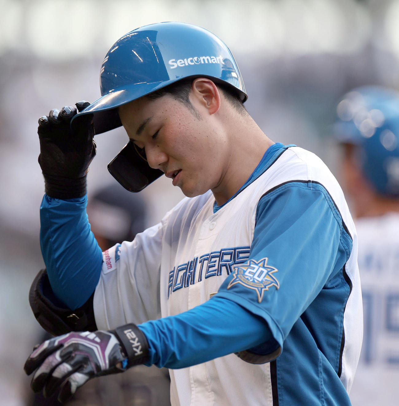 日本ハム対オリックス　9回裏日本ハム無死一塁、清宮は遊飛に終わる（撮影・佐藤翔太）