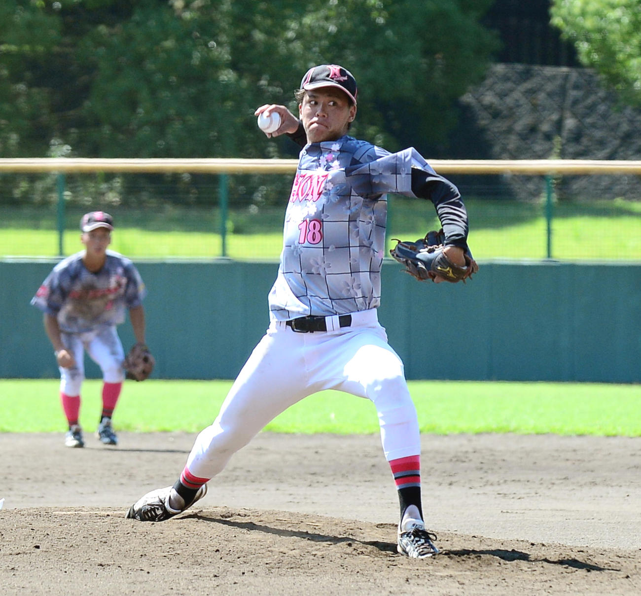 4回を3安打無失点に抑えた日大国際関係・杉田