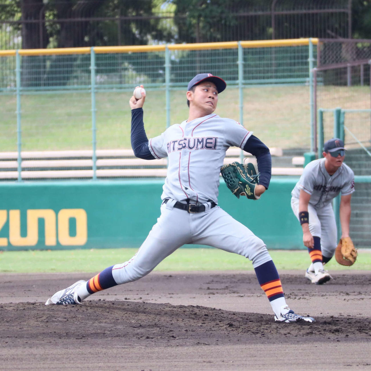 立命大対関学大関学大戦に先発した立命大・谷脇（撮影・村松万里子）