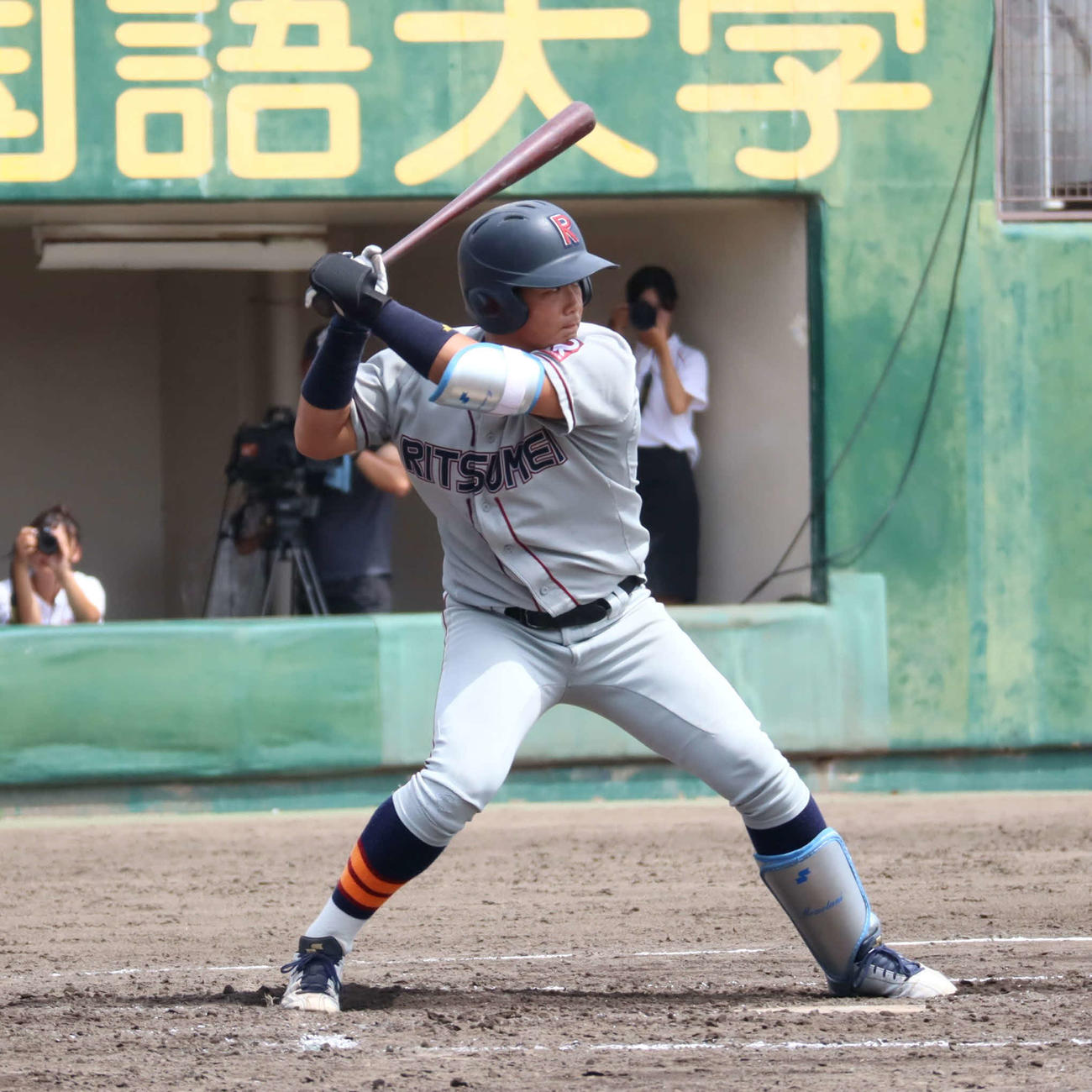 関西学生野球連盟秋季リーグ戦　立命大対関学大　関学大戦で2安打2打点と活躍した立命大の5番桃谷惟吹外野手（撮影・村松万里子）