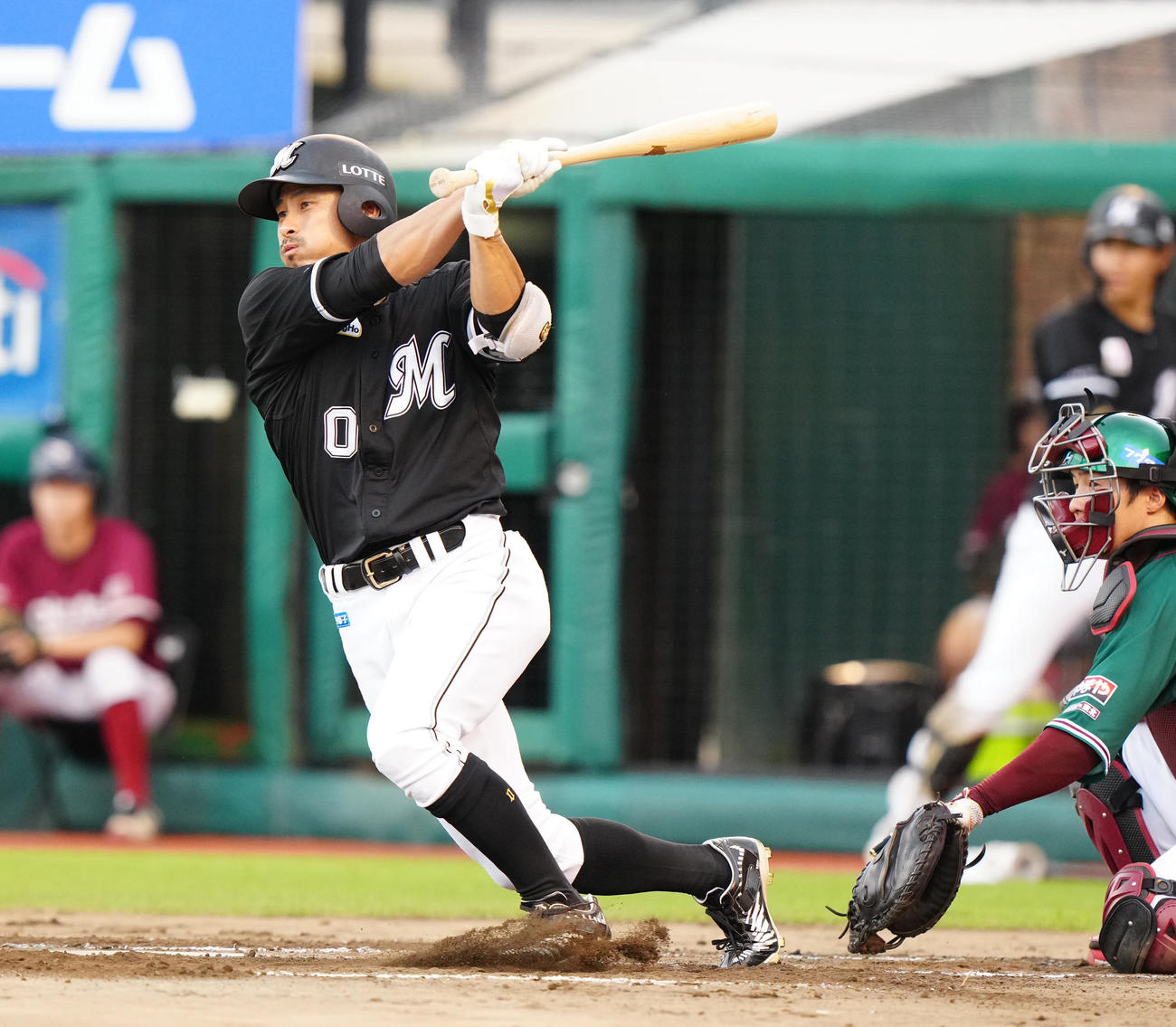 ロッテ荻野貴司（2023年8月20日撮影）