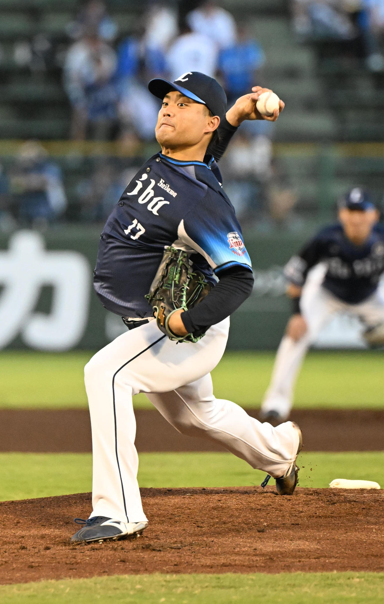 オリックス対西武　先発する西武松本（撮影・和賀正仁）