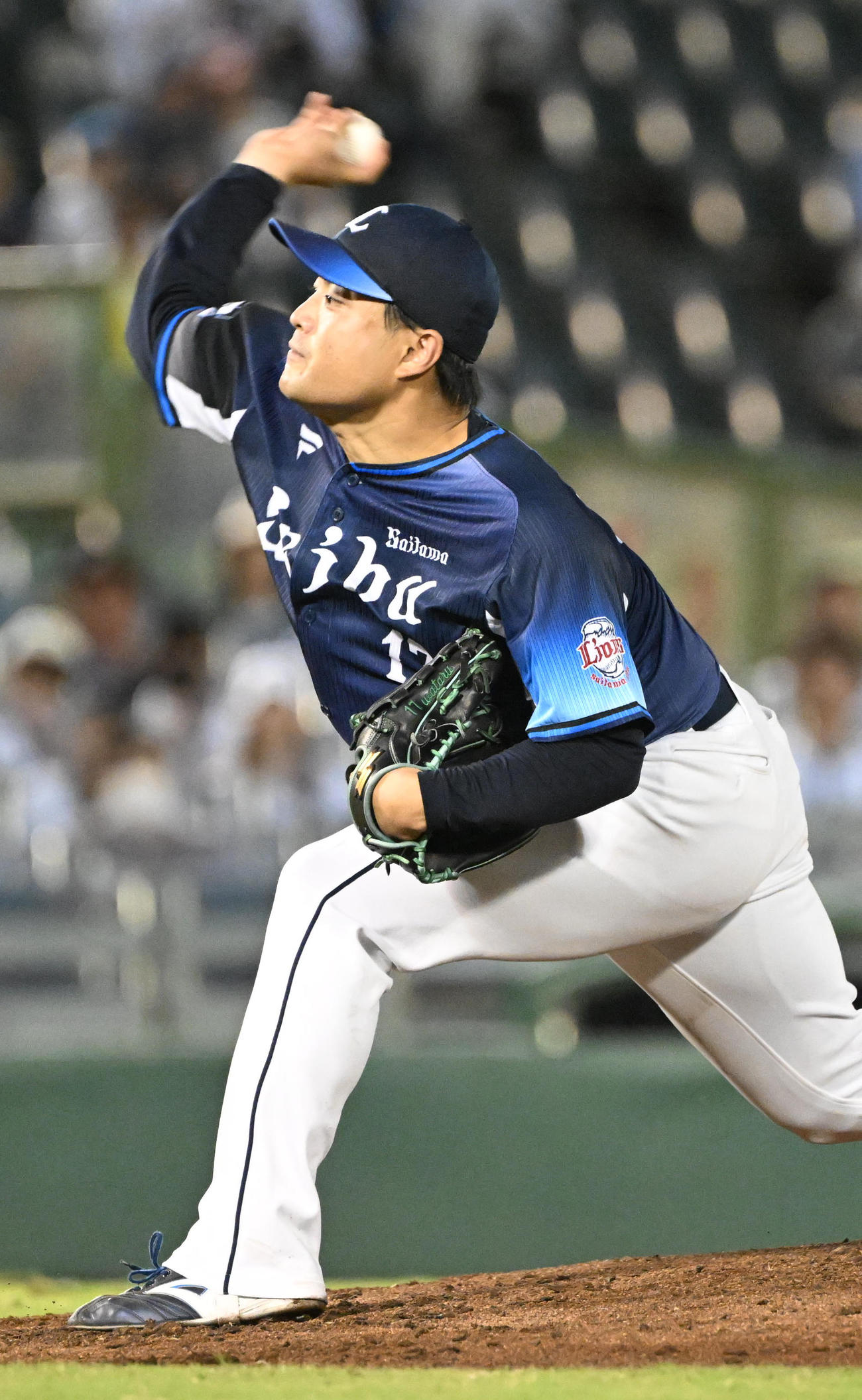 オリックス対西武　先発する西武松本（撮影・和賀正仁）