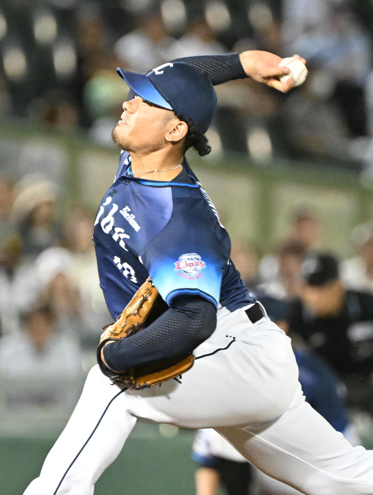 オリックス対西武　7回に登板する西武田村（撮影・和賀正仁）