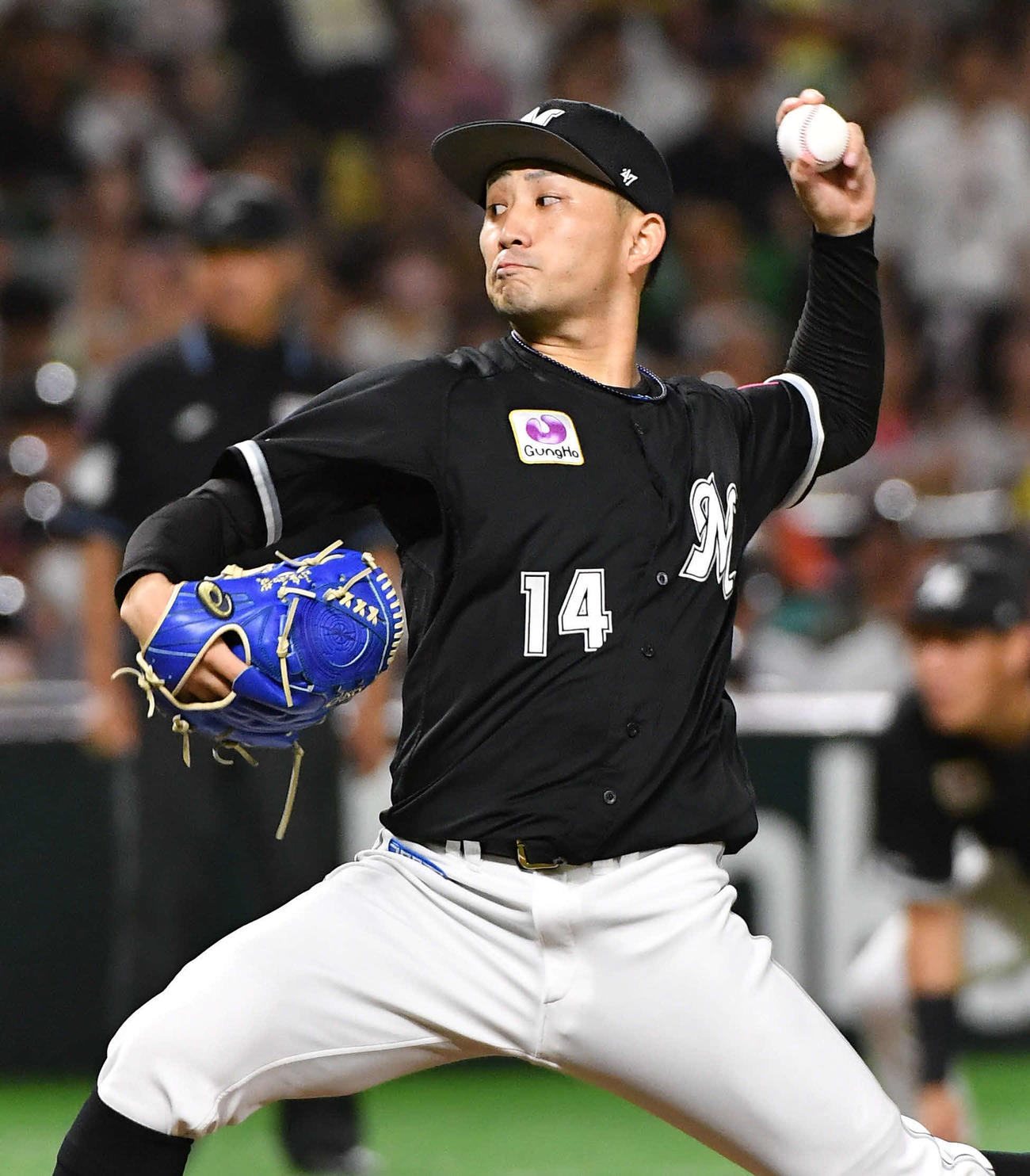 ソフトバンク対ロッテ　ロッテ先発の小島（撮影・岩下翔太）