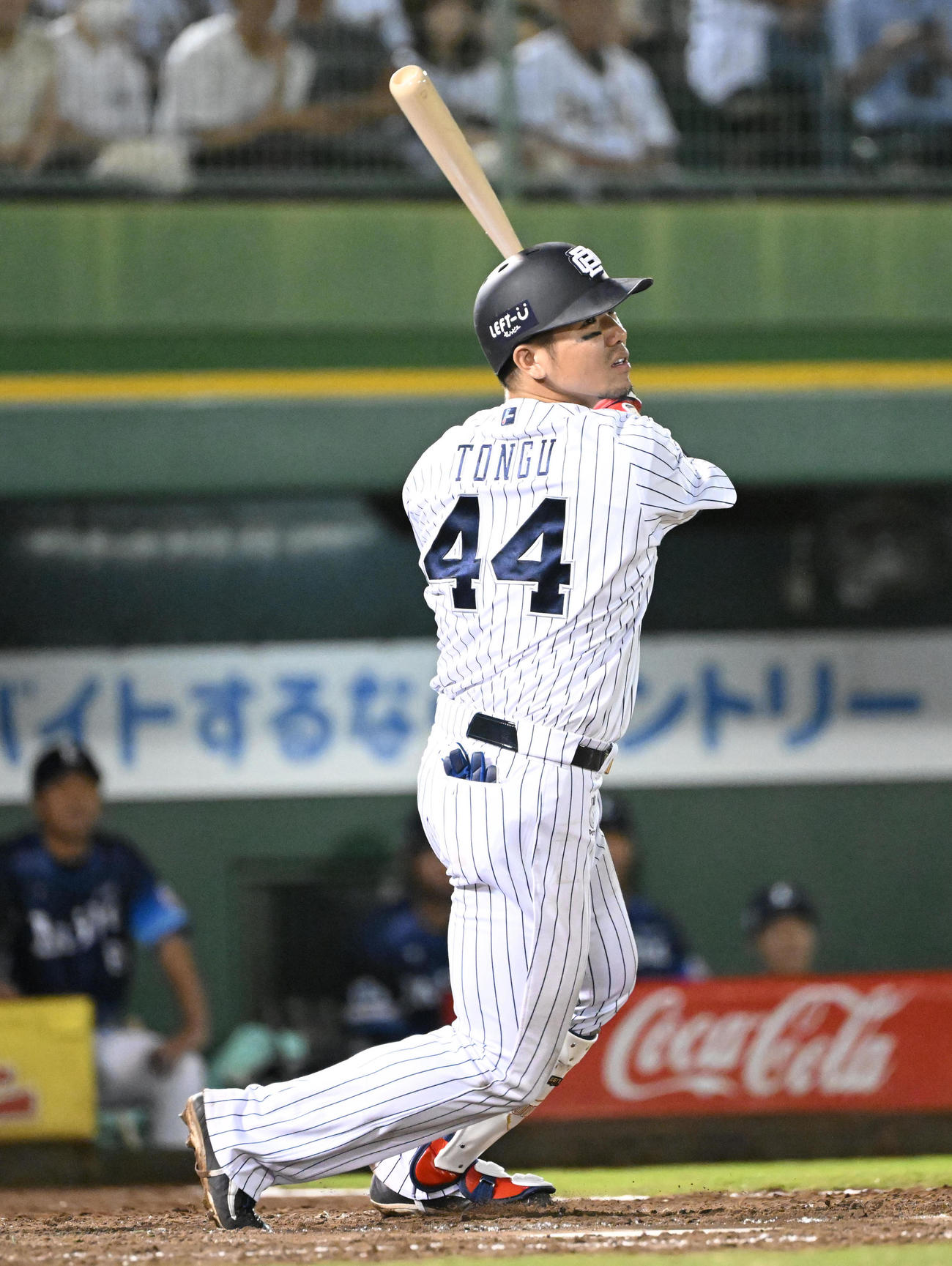 オリックス対西武　4回裏オリックス1死、右前打を放つ頓宮（撮影・和賀正仁）