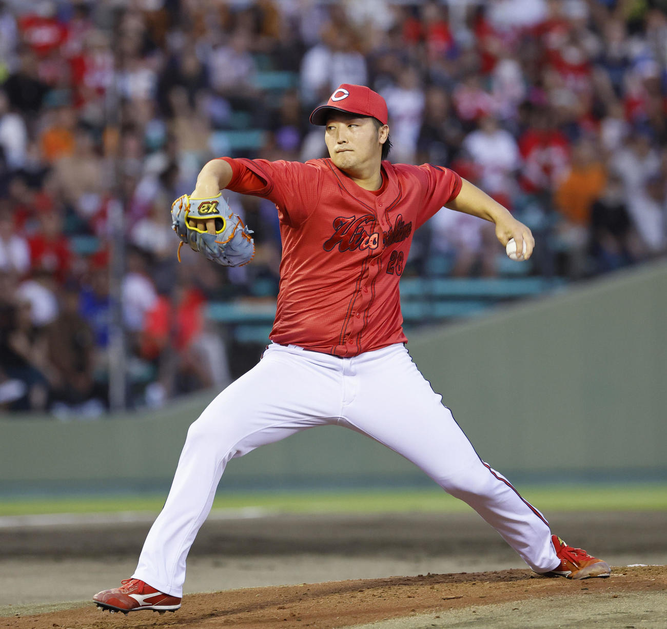 広島床田寛樹（2023年8月31日撮影）