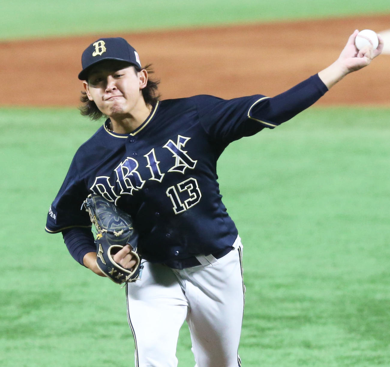 オリックス宮城大弥（2023年8月31日撮影）