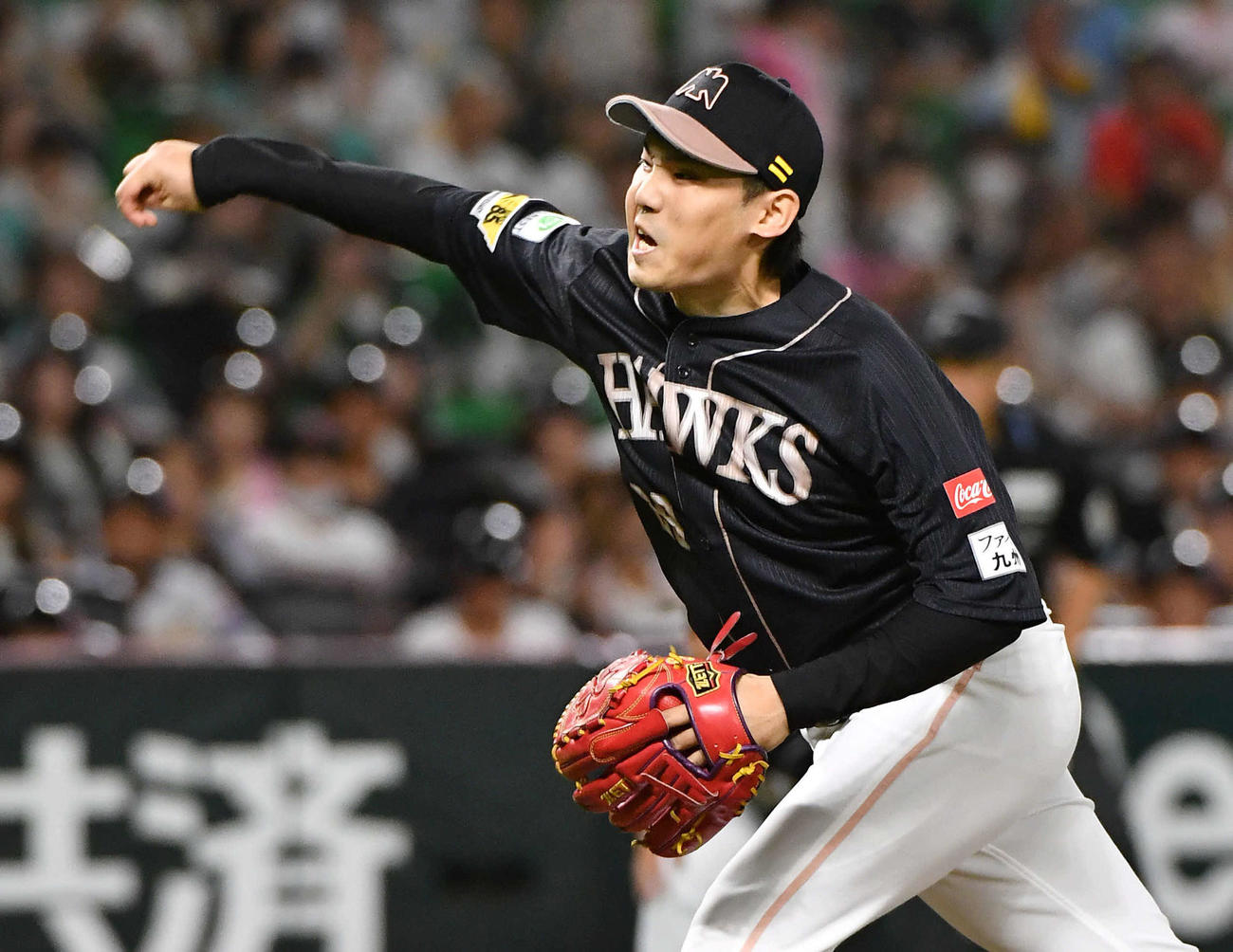 ソフトバンク対楽天　ソフトバンク先発の石川（撮影・岩下翔太）