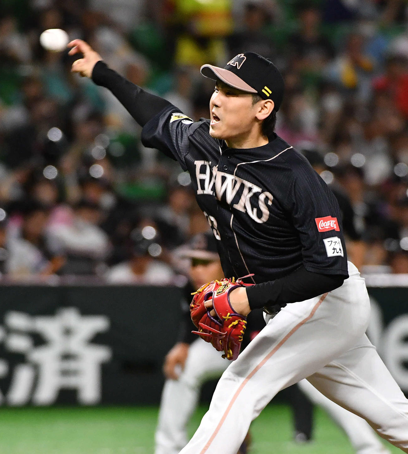 ソフトバンク対楽天　ソフトバンク先発の石川（撮影・岩下翔太）
