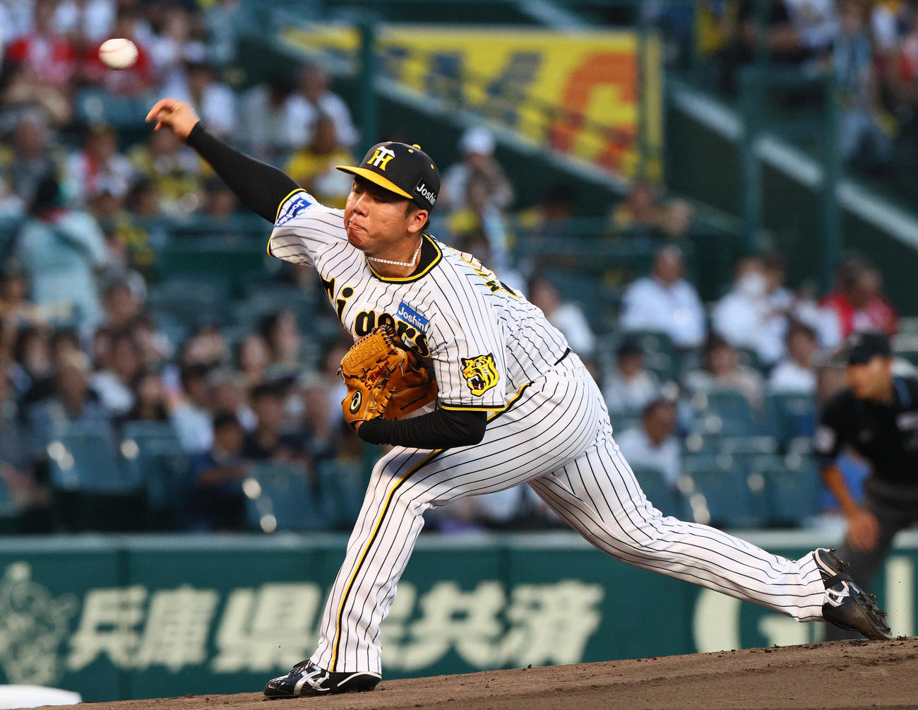 阪神対広島　阪神先発の村上（撮影・上山淳一）