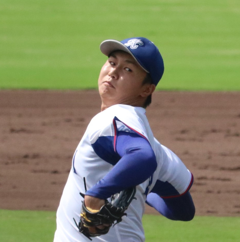 大経大対龍谷大　大経大先発の津田淳哉投手（4年＝高田商）（撮影・林亮佑）＝2023年9月9日、ほっともっとフィールド神戸