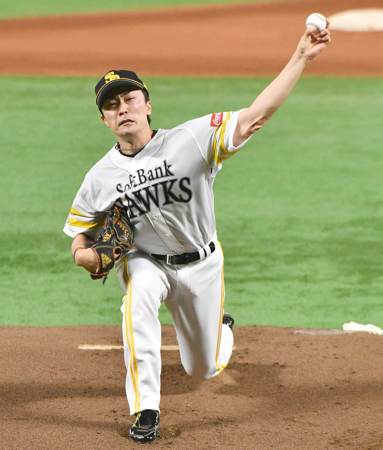 ソフトバンク対楽天　ソフトバンク先発の和田（撮影・岩下翔太）