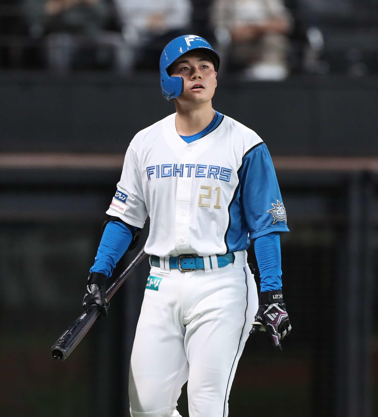 日本ハム対西武　6回裏日本ハム無死、三振に終わる清宮（撮影・黒川智章）