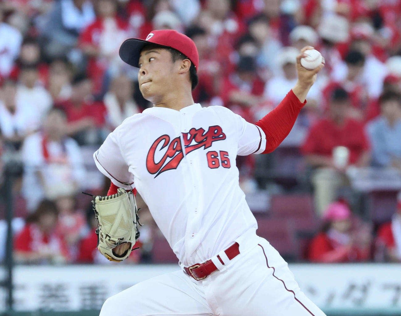 広島玉村昇悟投手（2023年8月20日撮影）