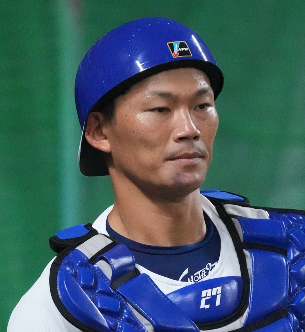 中日大野奨太（2022年8月9日撮影）