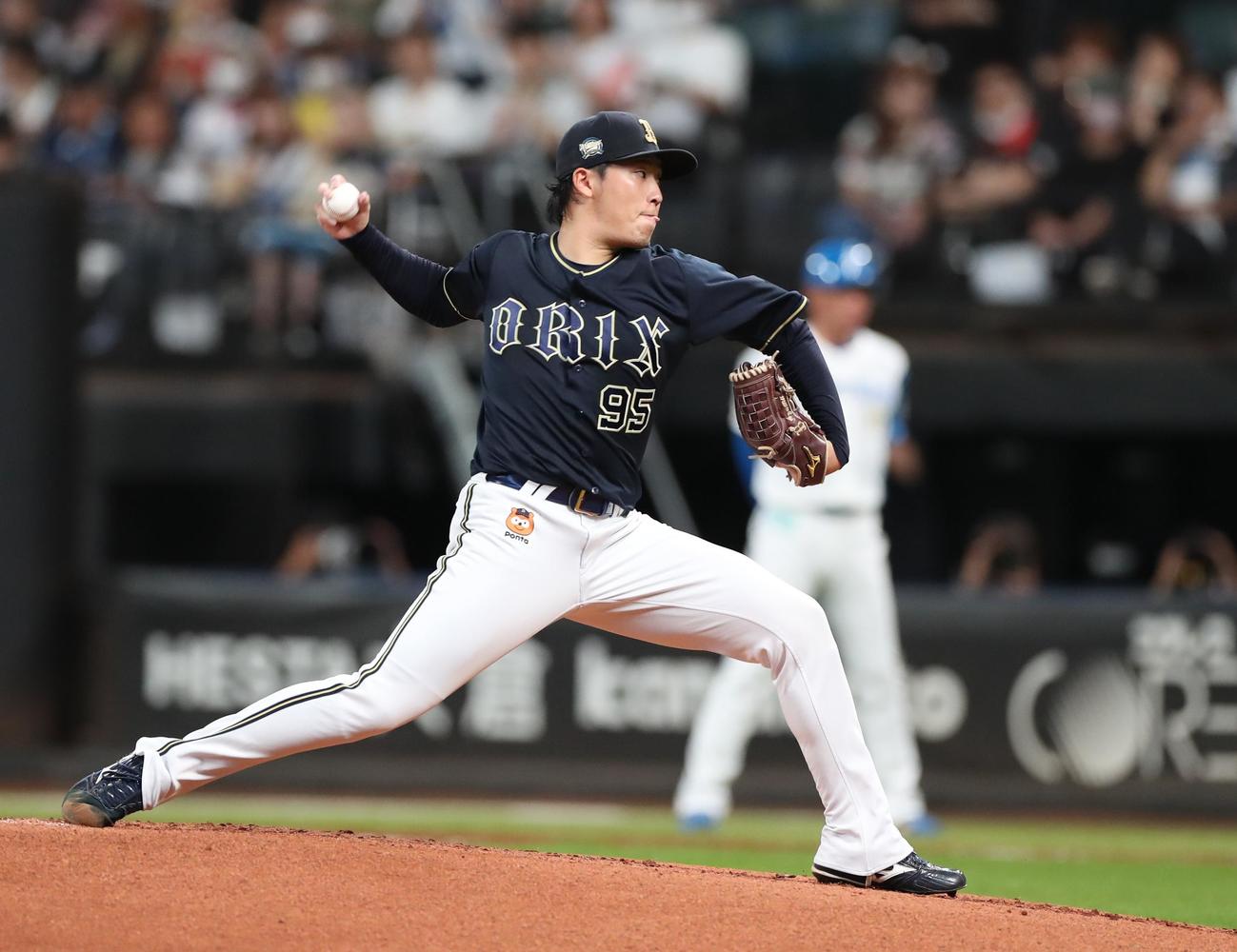 日本ハム対オリックス　オリックス先発の東（撮影・黒川智章）