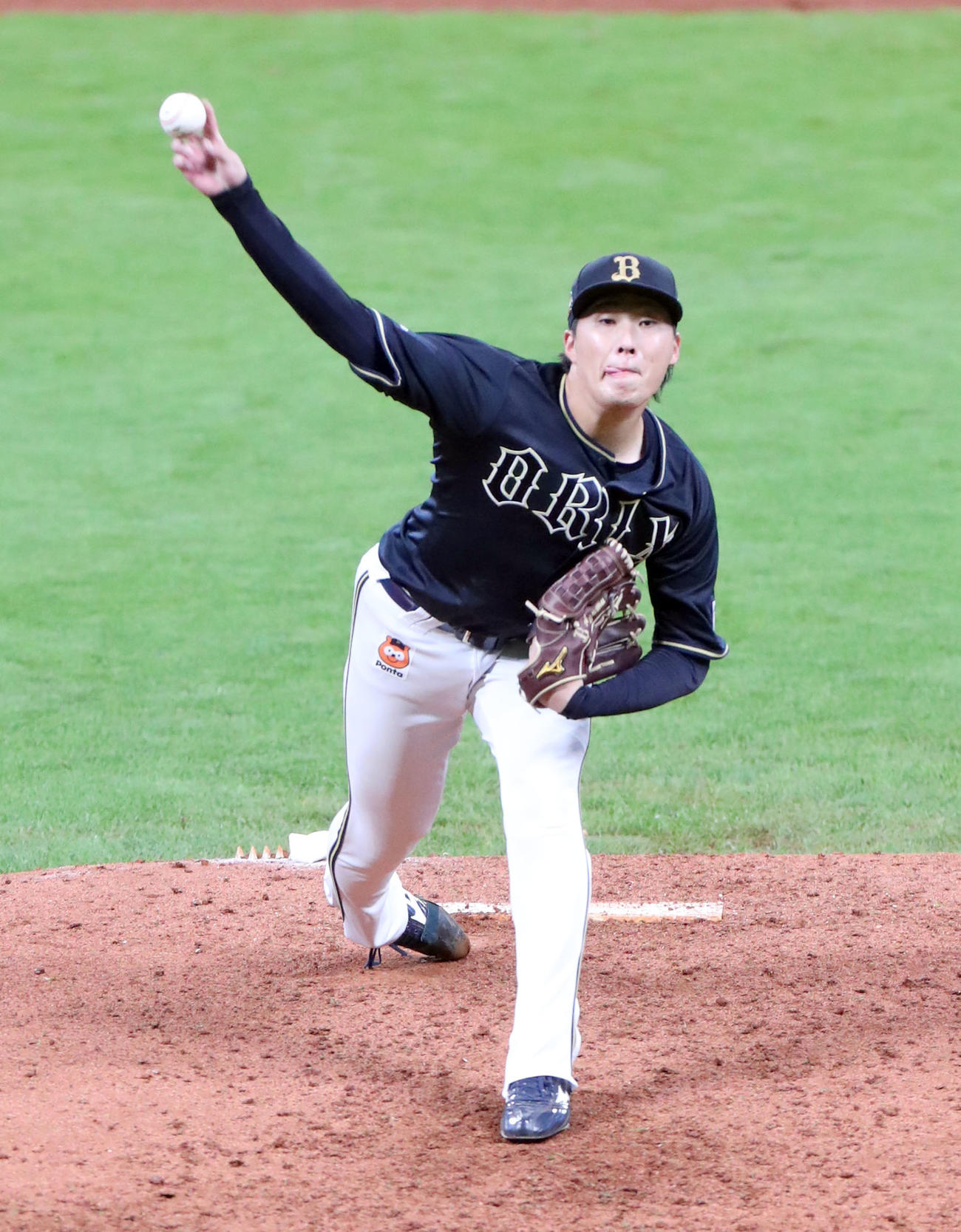 日本ハム対オリックス　力投するオリックス先発の東（撮影・佐藤翔太）