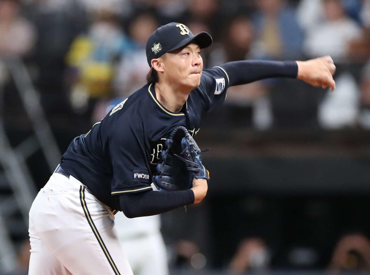 日本ハム対オリックス　オリックス先発の山崎福（撮影・黒川智章）