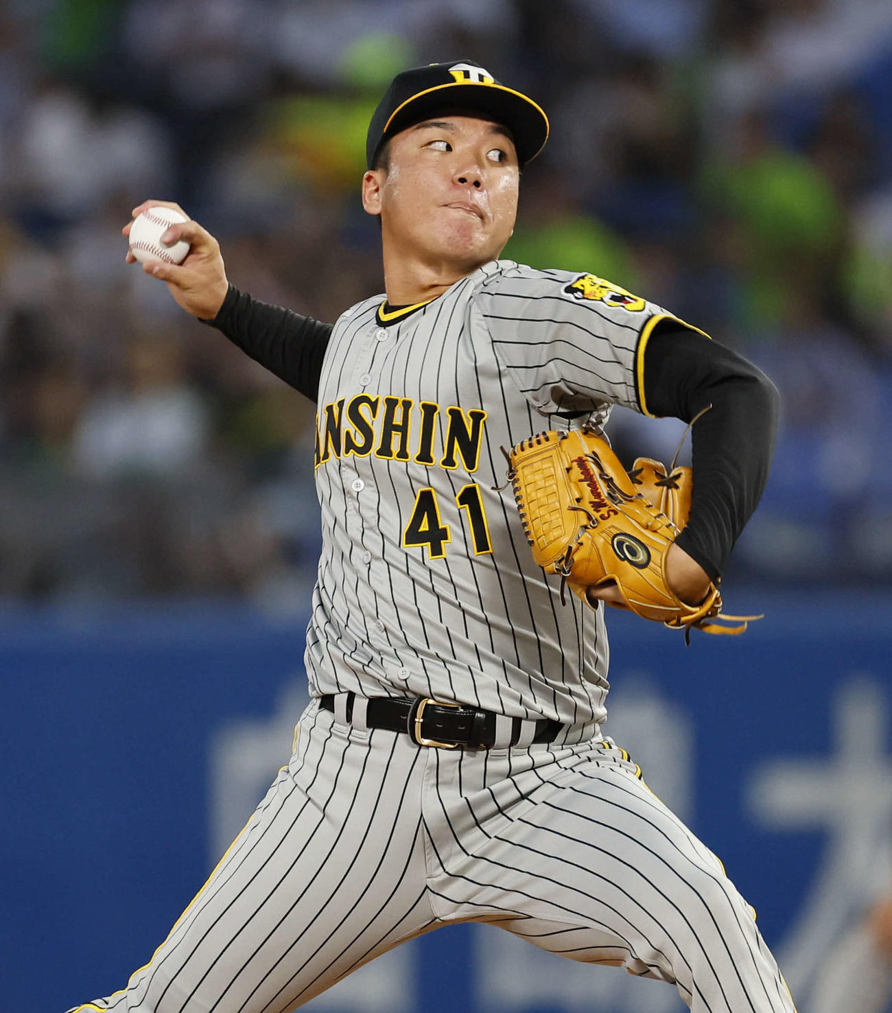 阪神村上頌樹（2023年9月1日撮影）