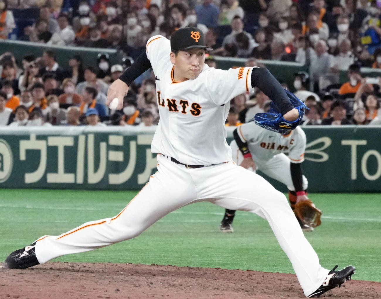 巨人対日本ハム　巨人4番手で登板した大勢（撮影・小沢裕）