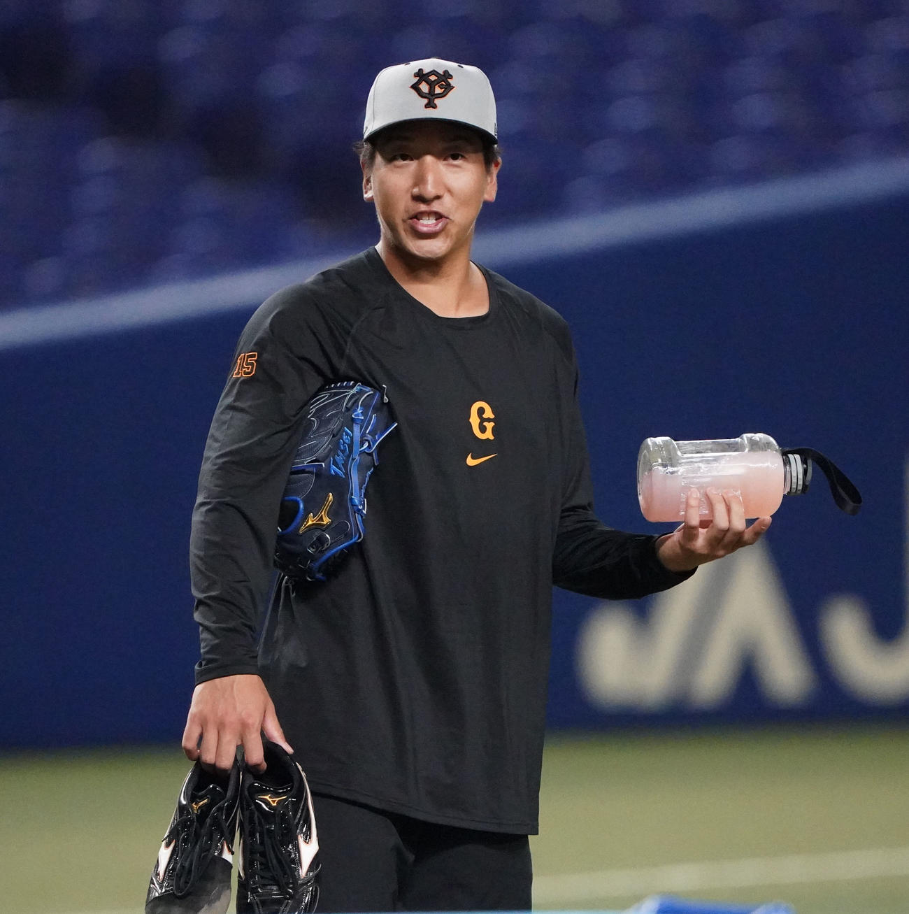中日対巨人　一軍に合流した大勢（撮影・森本幸一）
