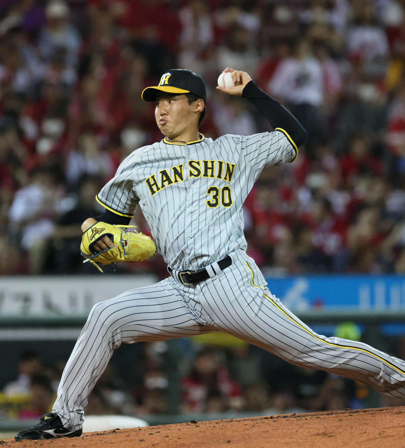 広島対阪神　3回裏広島、阪神2番手の門別（撮影・加藤孝規）