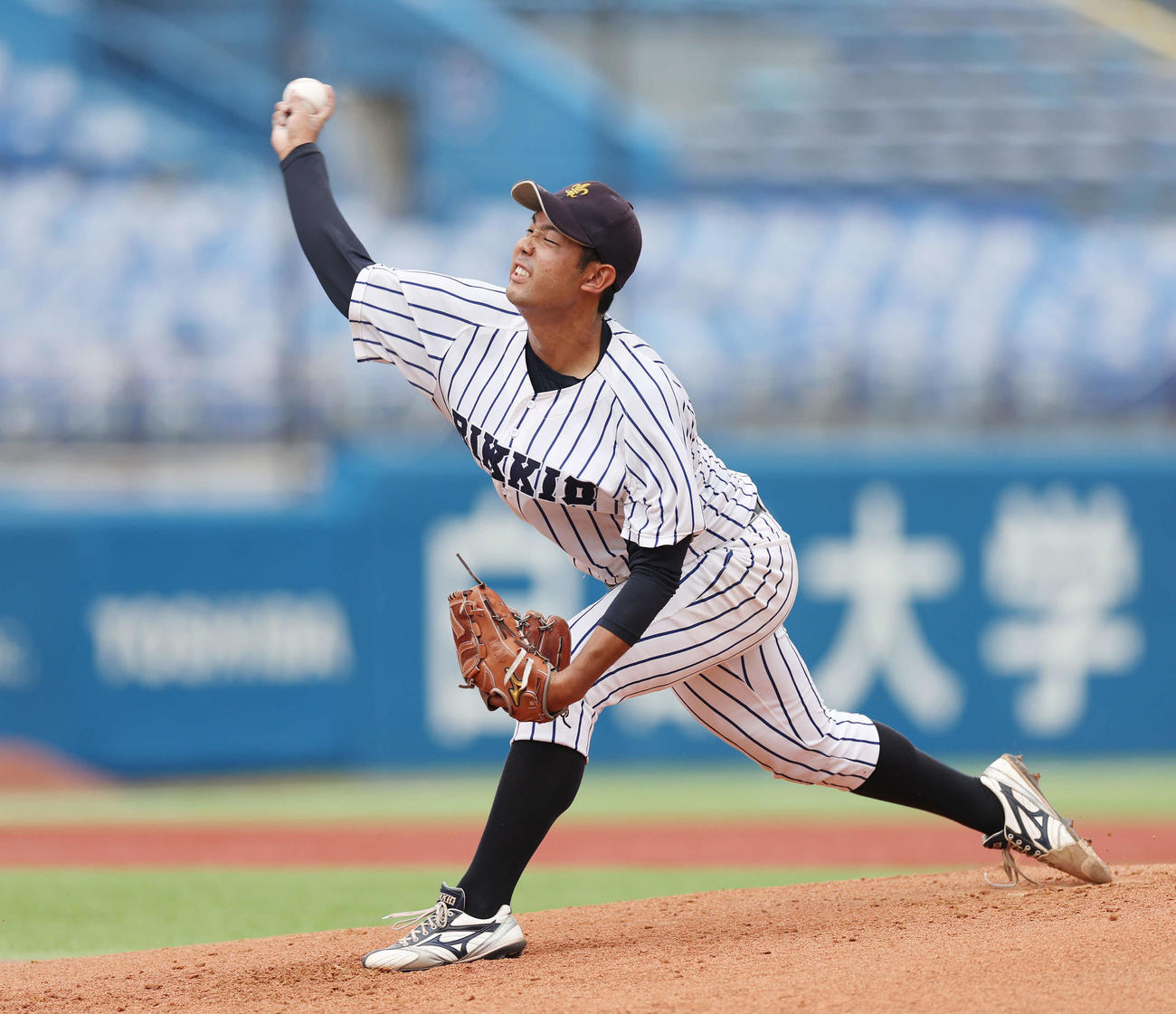 立大対法大　立大先発の池田（撮影・宮地輝）