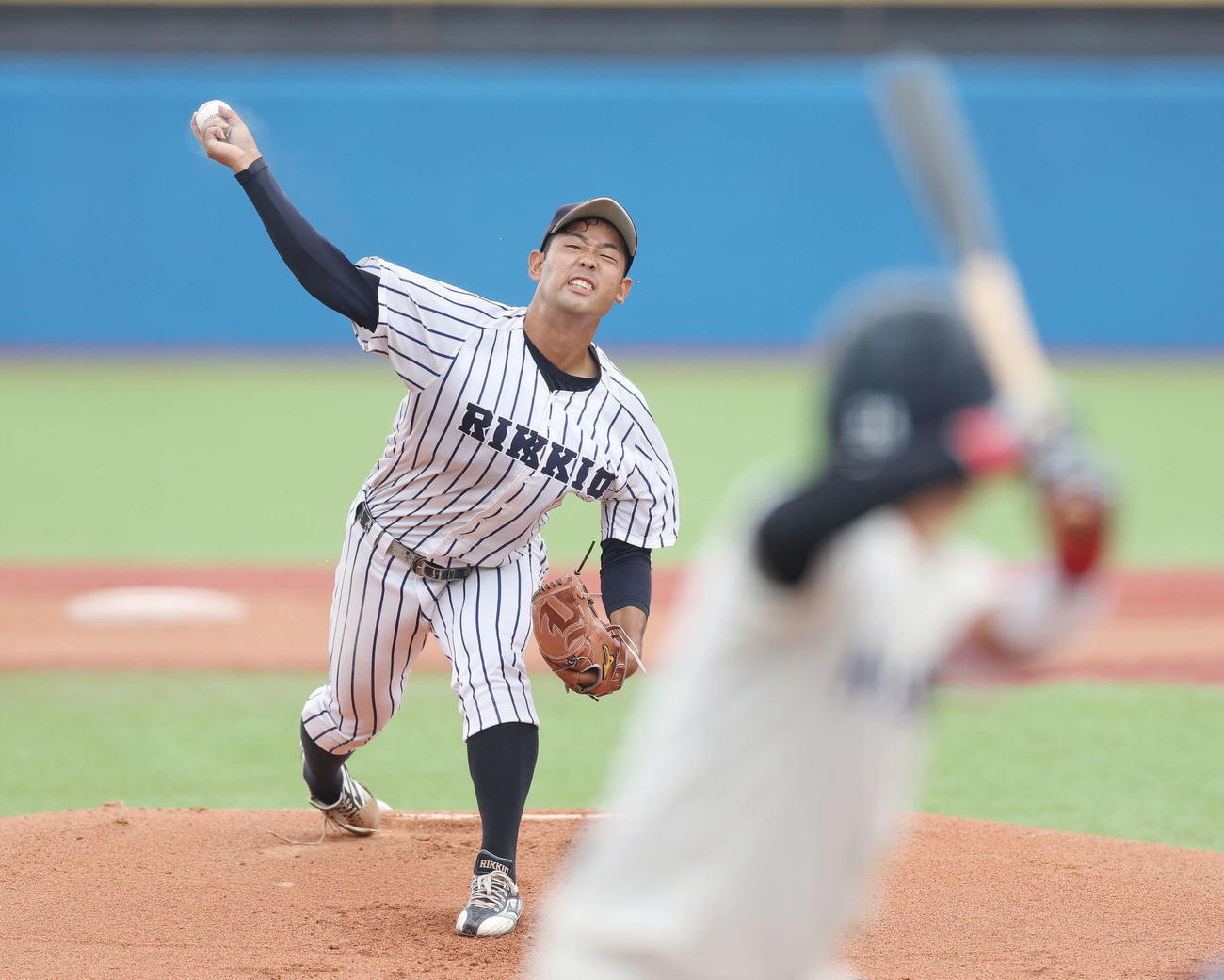 立大対法大　立大先発の池田（撮影・宮地輝）