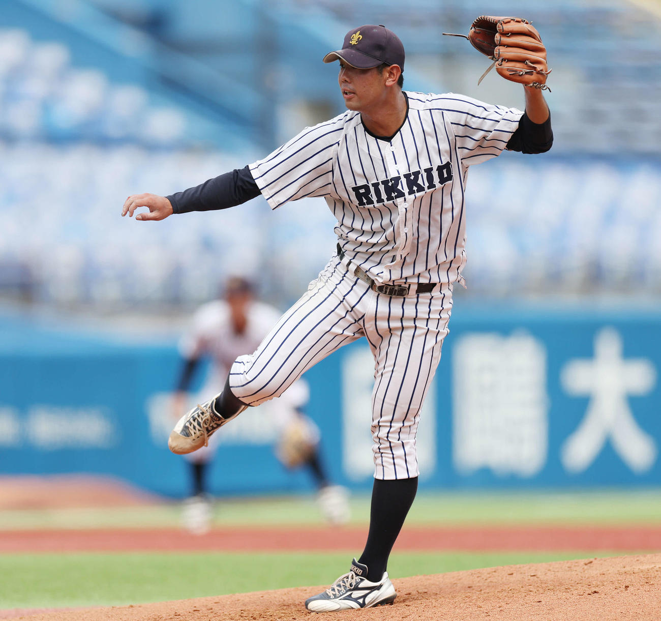 立大対法大　立大先発の池田（撮影・宮地輝）