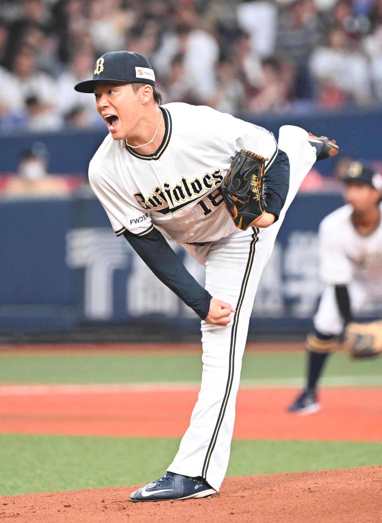 オリックス対楽天　オリックス先発の山本（撮影・和賀正仁）