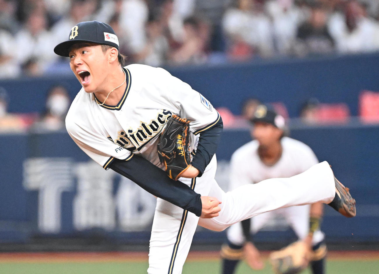 オリックス対楽天　オリックス先発の山本（撮影・和賀正仁）
