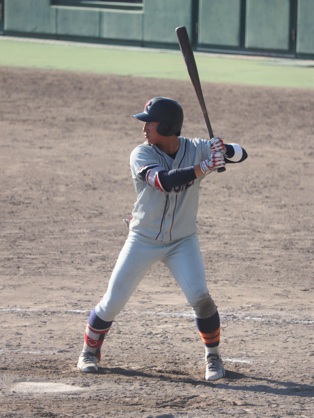 関西学生野球　立命大対京大　立命大の3番竹内（撮影・中島麗）