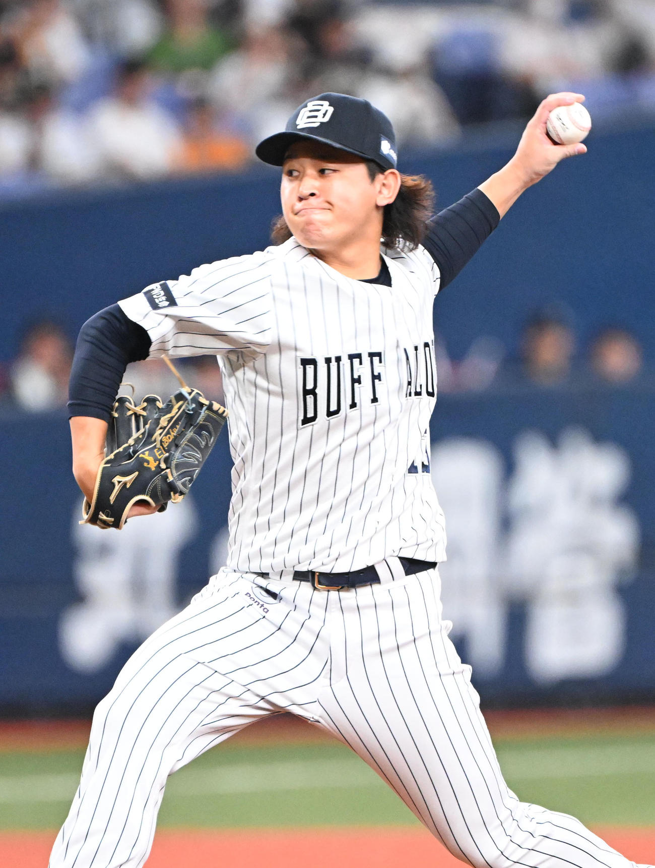 オリックス対楽天　オリックス先発の宮城（撮影・和賀正仁）
