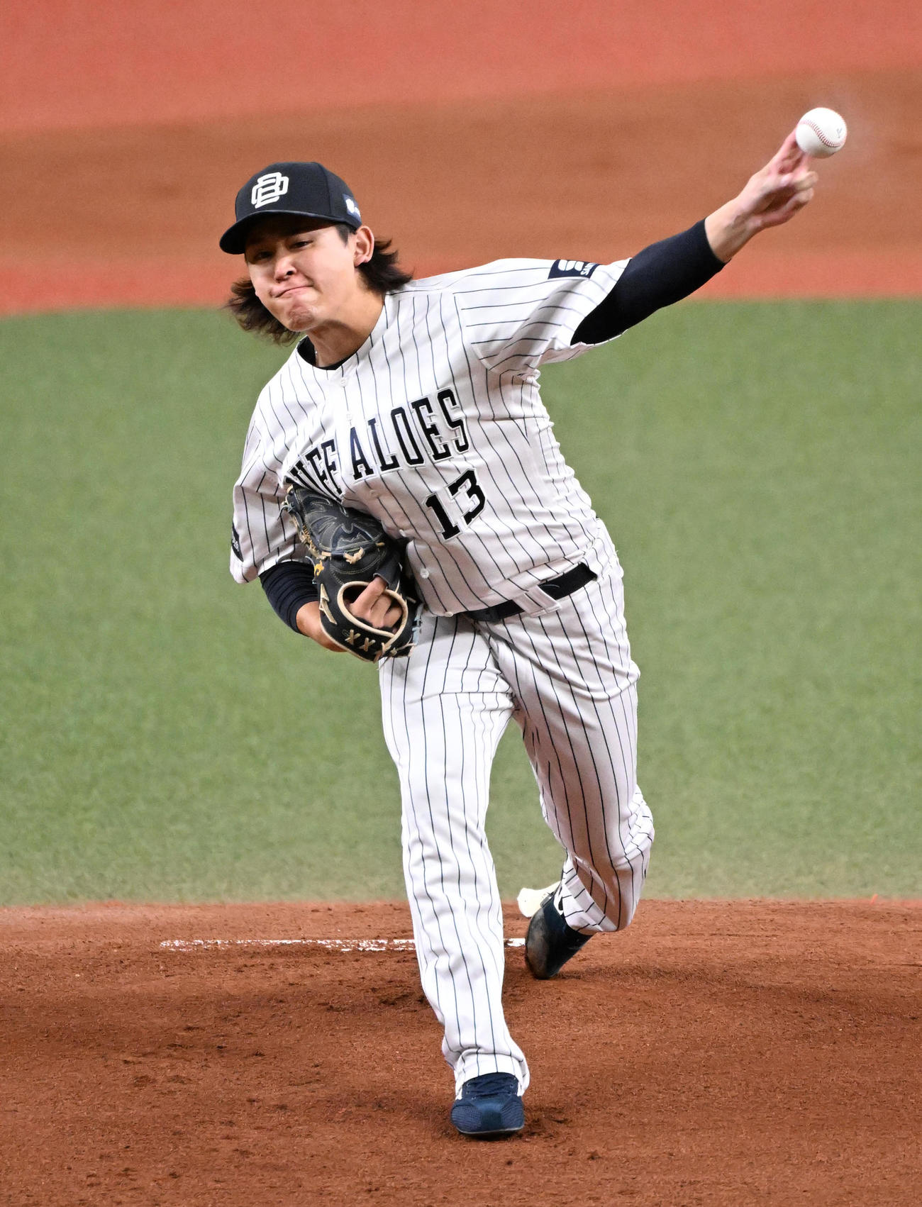 オリックス対楽天　オリックス先発の宮城（撮影・石井愛子）