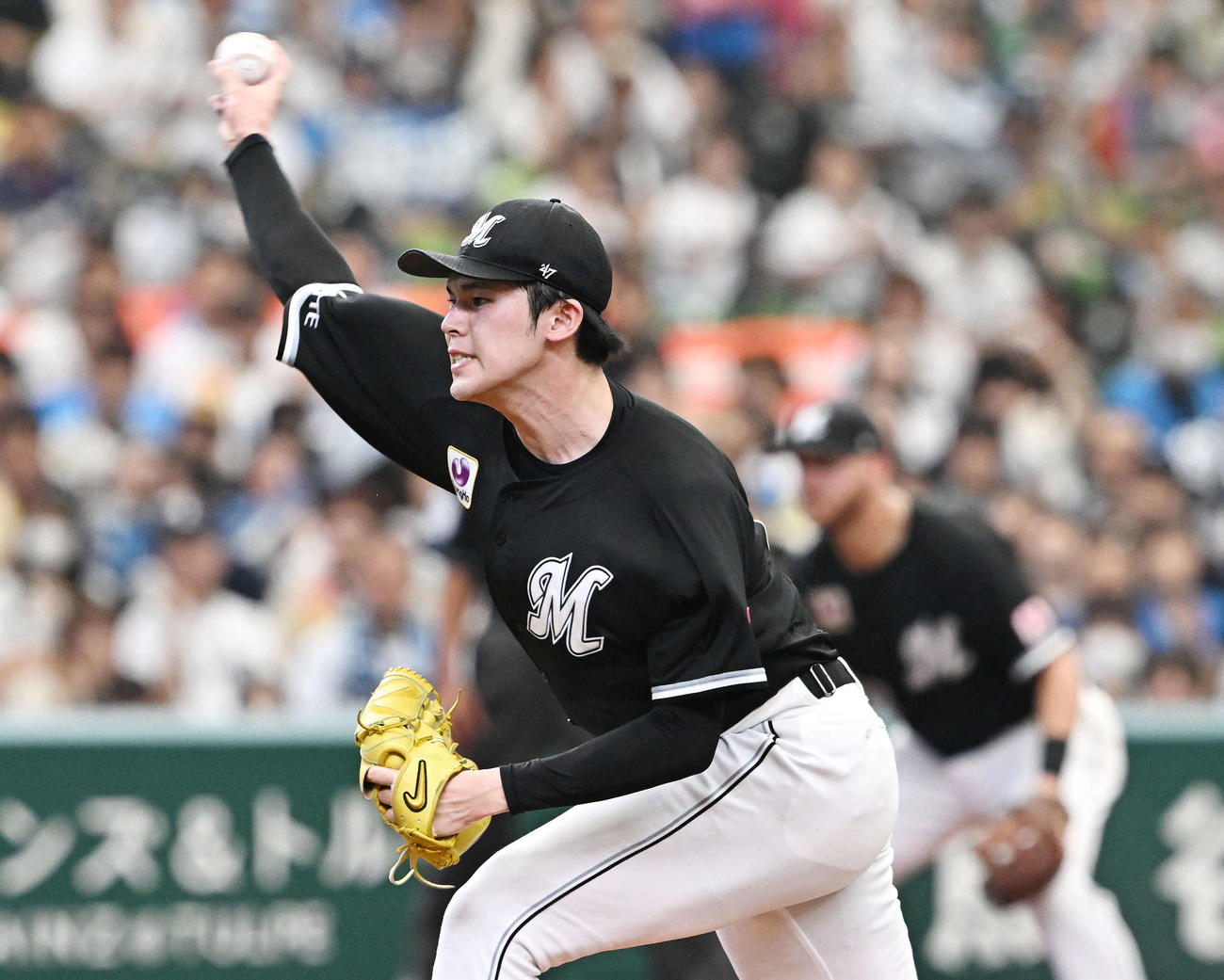 西武対ロッテ　ロッテ先発の佐々木朗（撮影・滝沢徹郎）
