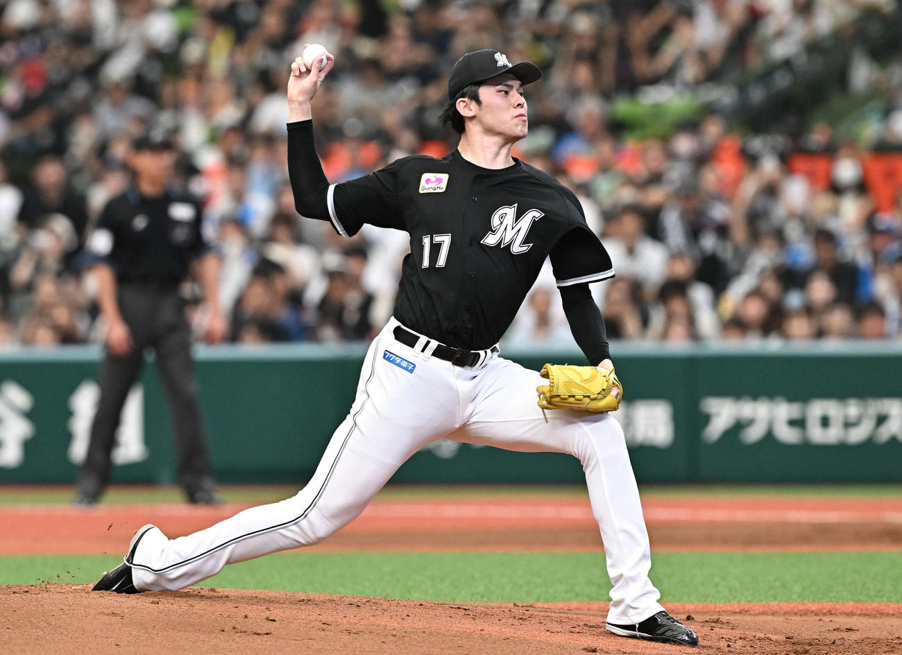 西武対ロッテ　ロッテ先発の佐々木朗（撮影・滝沢徹郎）