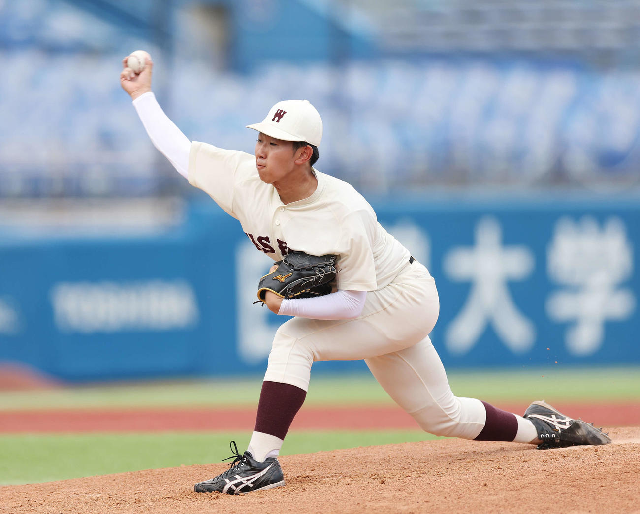 早大対東大　早大先発の伊藤樹（撮影・宮地輝）