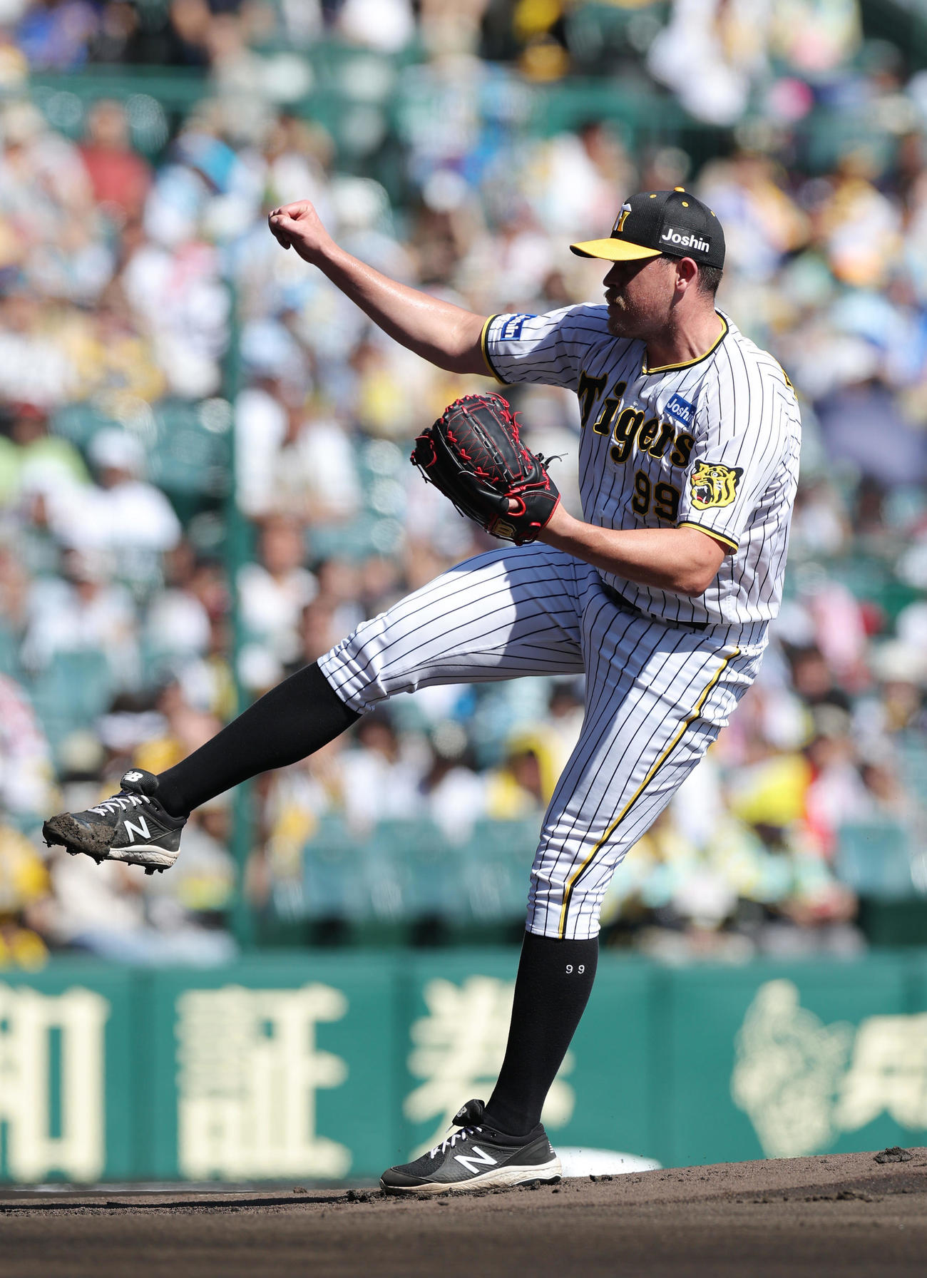 阪神対DeNA　力投する阪神先発のビーズリー（撮影・前田充）