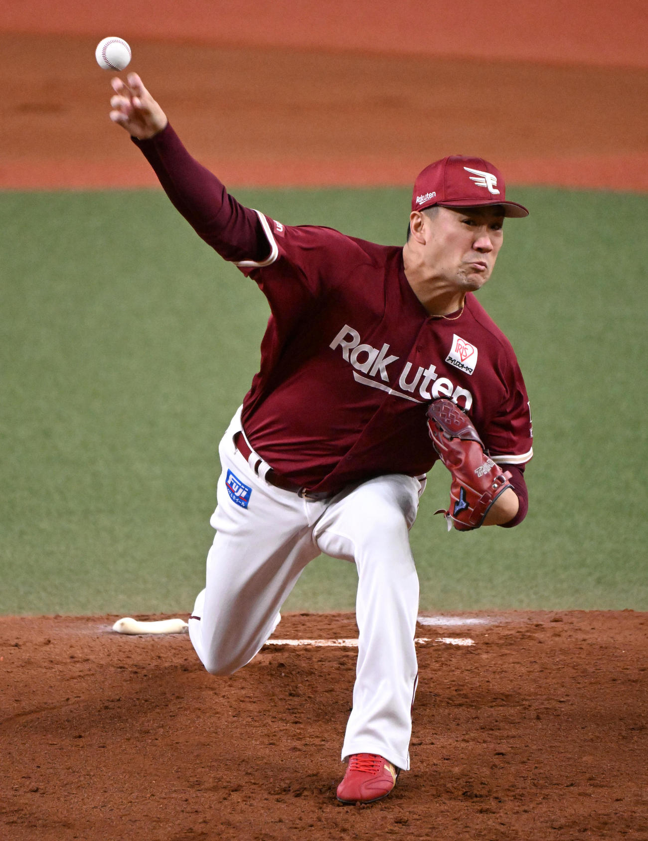 オリックス対楽天　楽天先発の田中将（撮影・石井愛子）