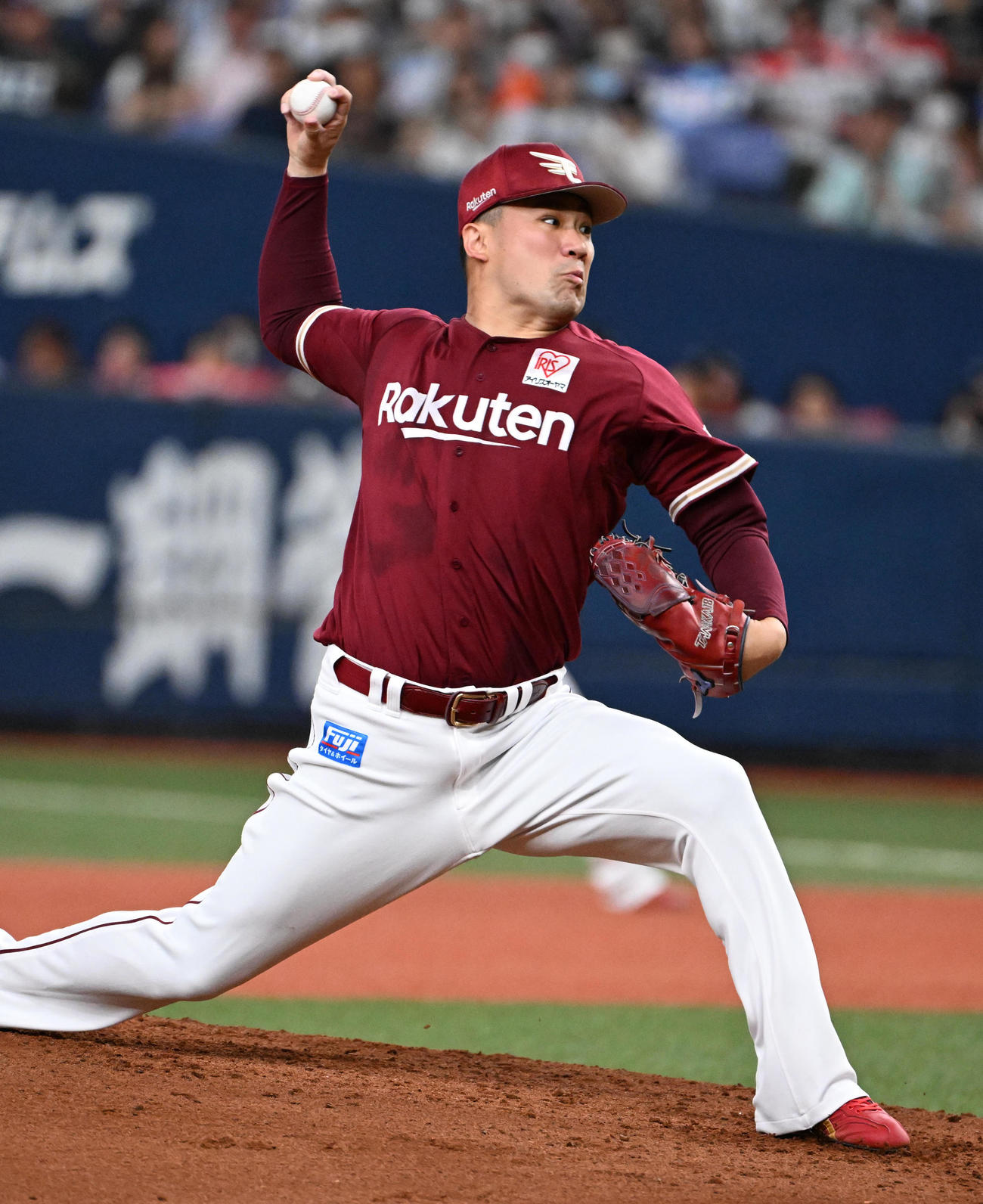 オリックス対楽天　楽天先発の田中将（撮影・石井愛子）