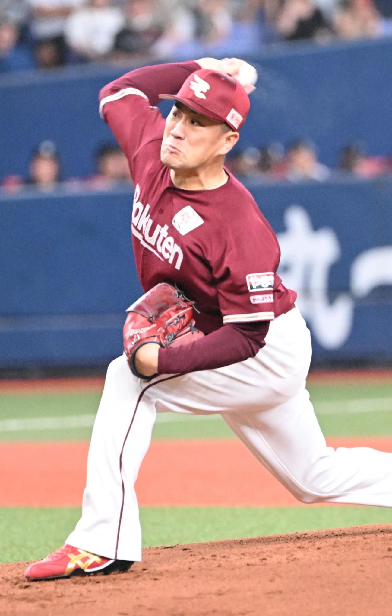 オリックス対楽天　先発する楽天田中将（撮影・和賀正仁）