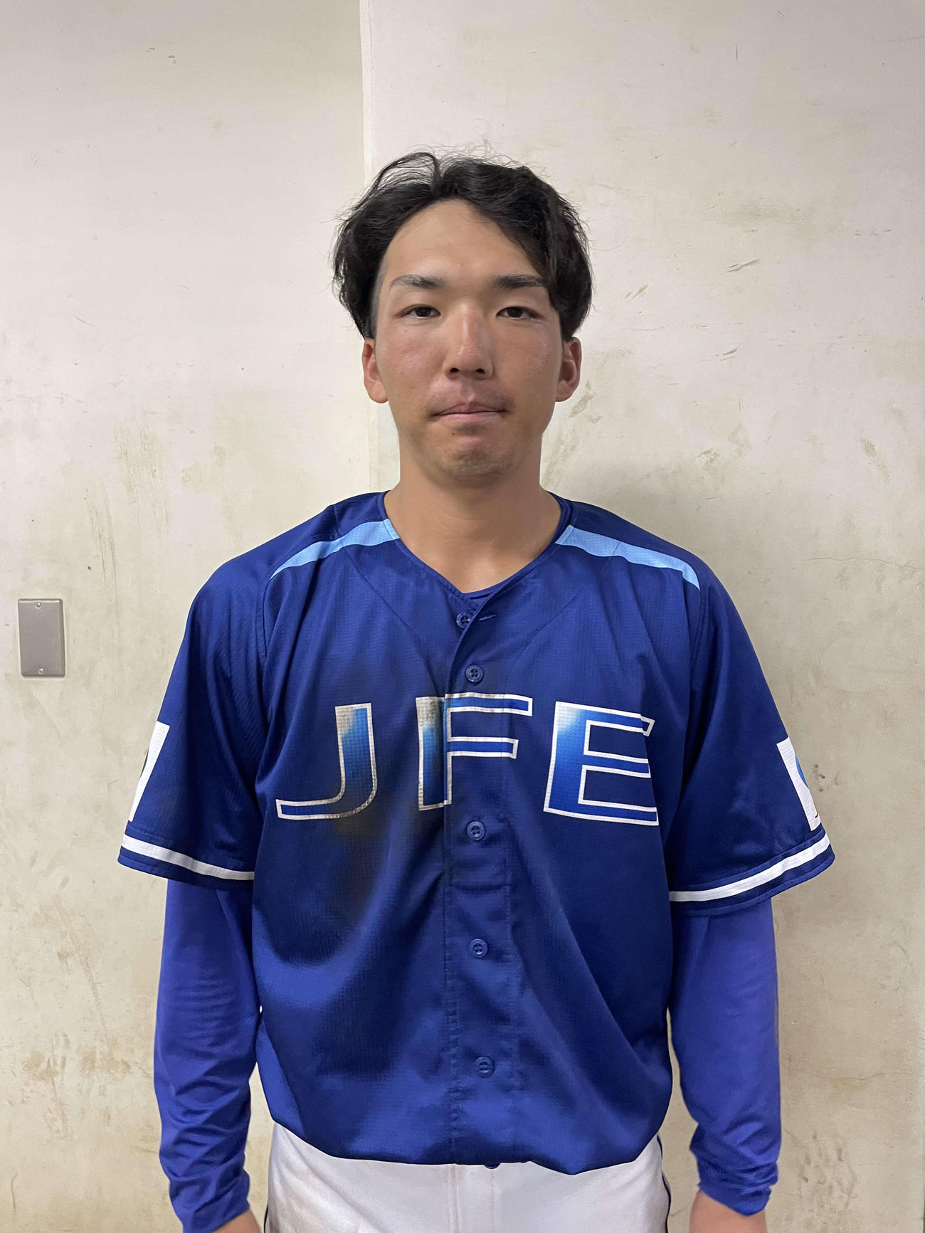 JFE東日本対NTT東日本　1番打者として4打数2安打1打点と結果を残したJFE東日本・小松（撮影・保坂恭子）