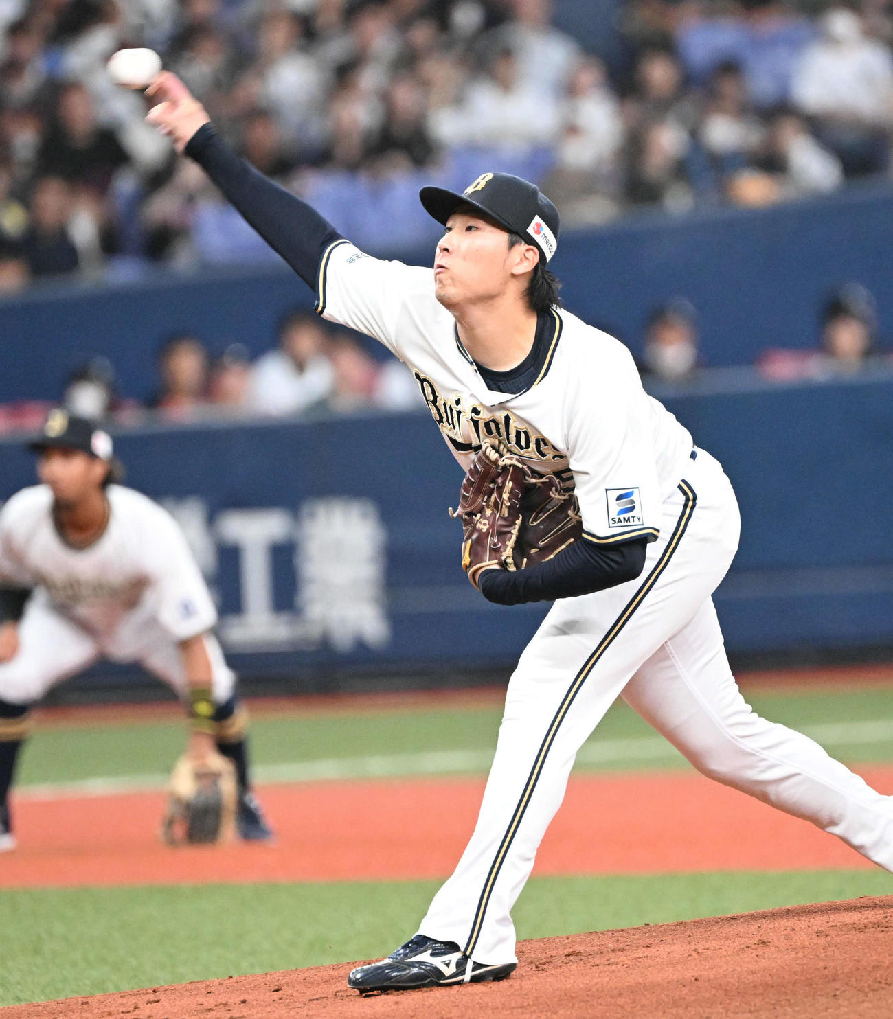 オリックス対ロッテ　オリックス先発の東（撮影・和賀正仁）