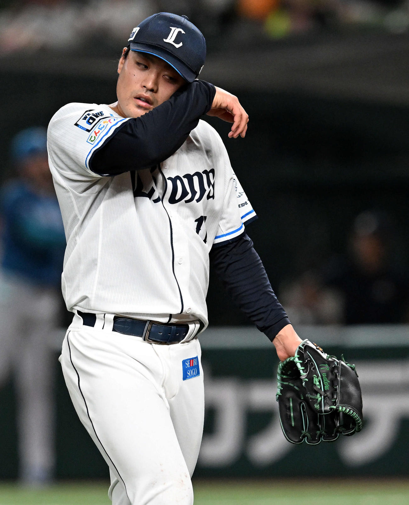 西武対日本ハム　1回表、味方のエラーなどで2失点する西武の先発松本（撮影・たえ見朱実）