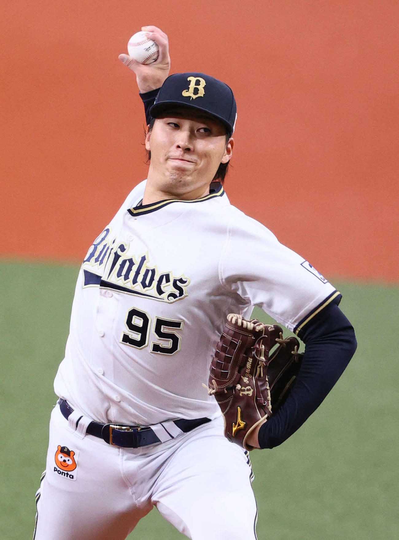 オリックス対ロッテ　力投するオリックス先発の東（撮影・上山淳一）
