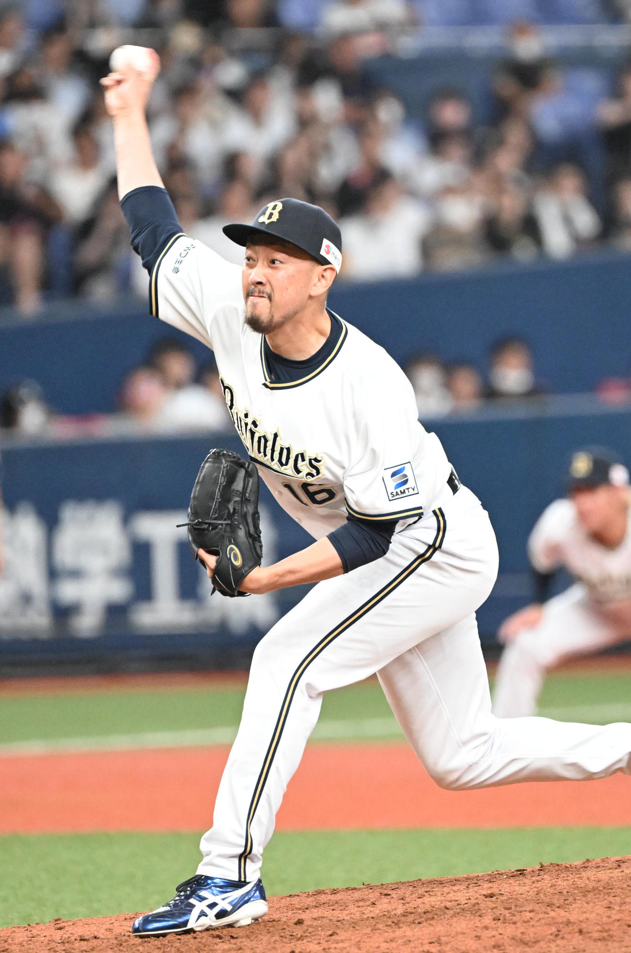 オリックス対ロッテ　9回に登板するオリックス平野佳（撮影・和賀正仁）