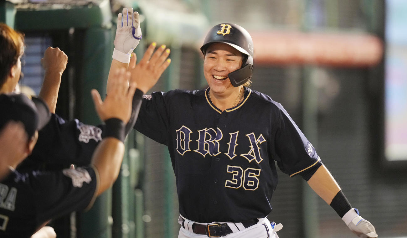 オリックス山足達也（2022年8月31日撮影）