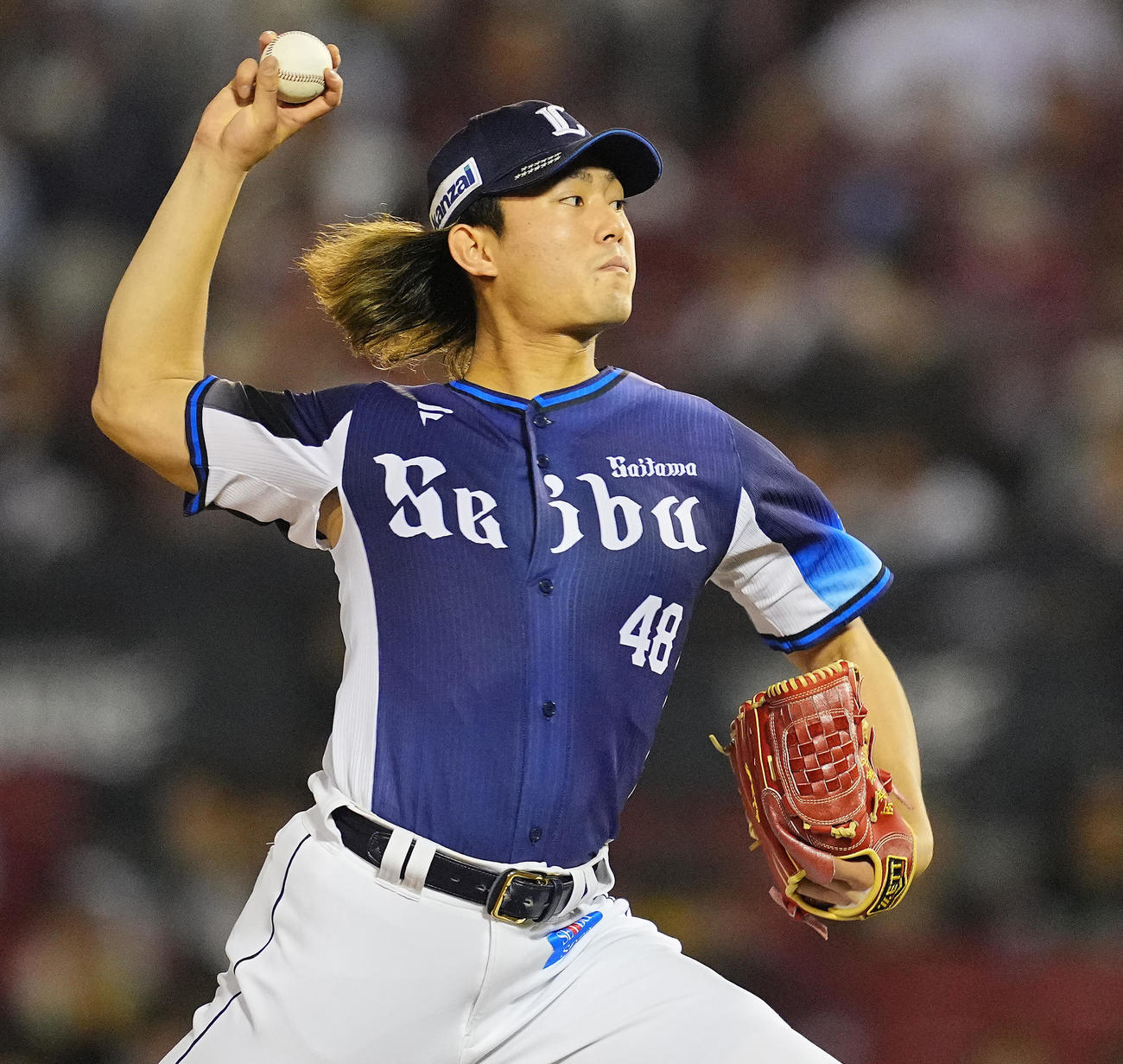 楽天対西武　力投する西武先発の今井（撮影・垰建太）
